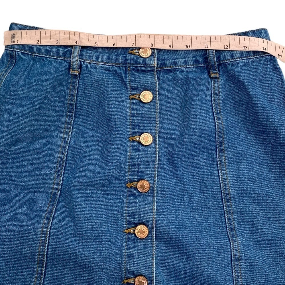 Forever 21 Womens Medium Button Up Denim Mini Skirt - Picture 3 of 7